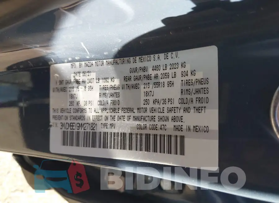 3MVDMBEY9MM271821 Photo# 9