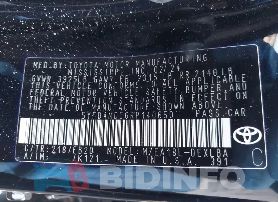 5YFB4MDE6RP140650 Photo# 9