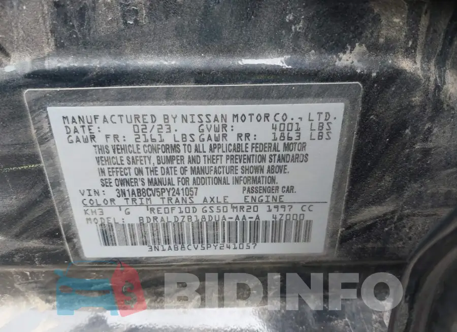 3N1AB8CV5PY241057 Photo# 9