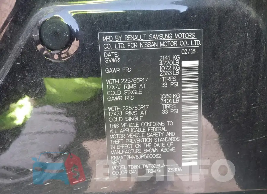KNMAT2MV6JP560062 Photo# 9