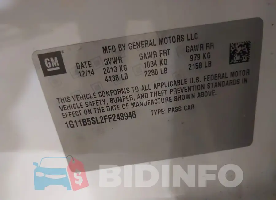 1G11B5SL2FF248946 Photo# 9