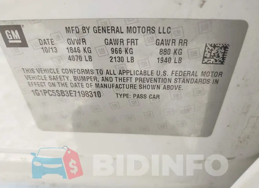 1G1PC5SB3E7198310 Photo# 9