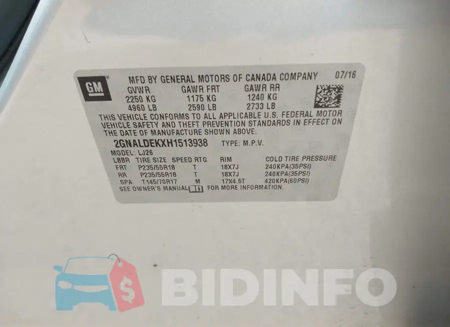 2GNALDEKXH1513938 Photo# 9