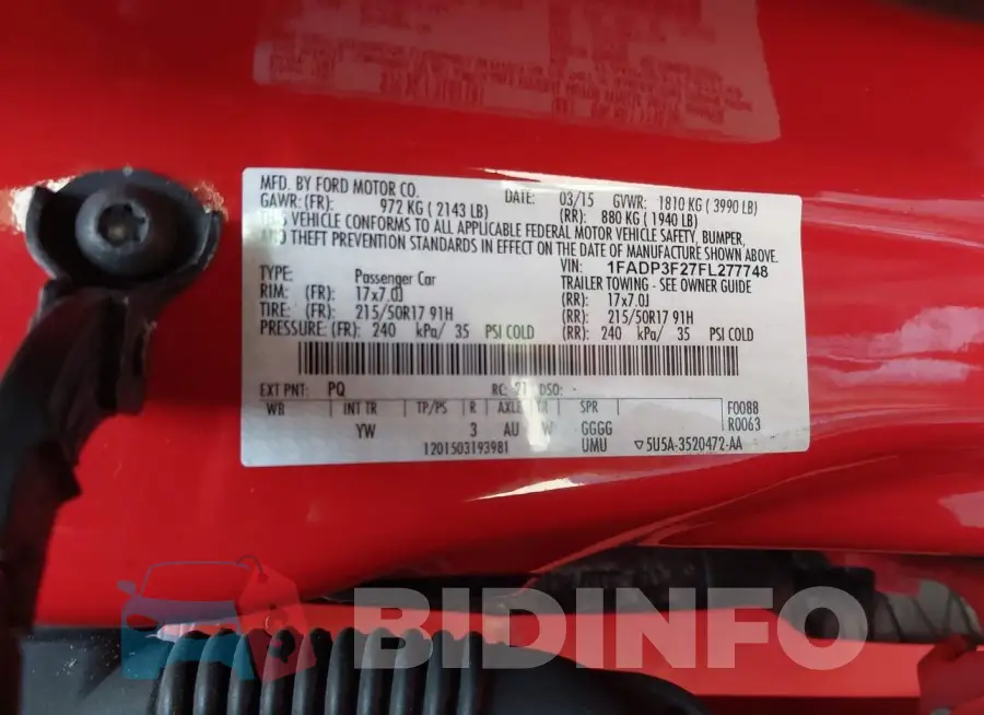 1FADP3F27FL277748 Photo# 9