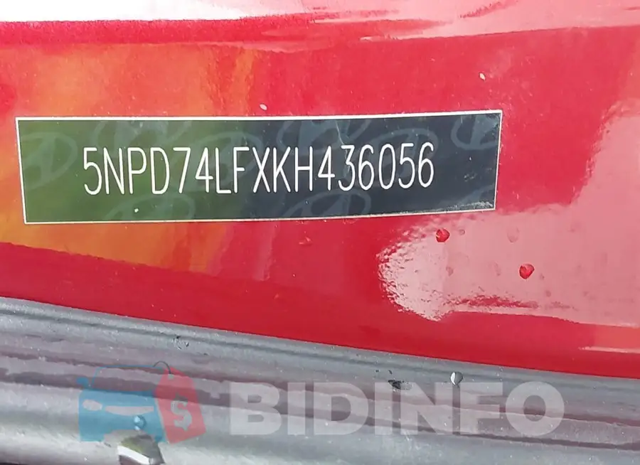 5NPD74LFXKH436056 Photo# 9