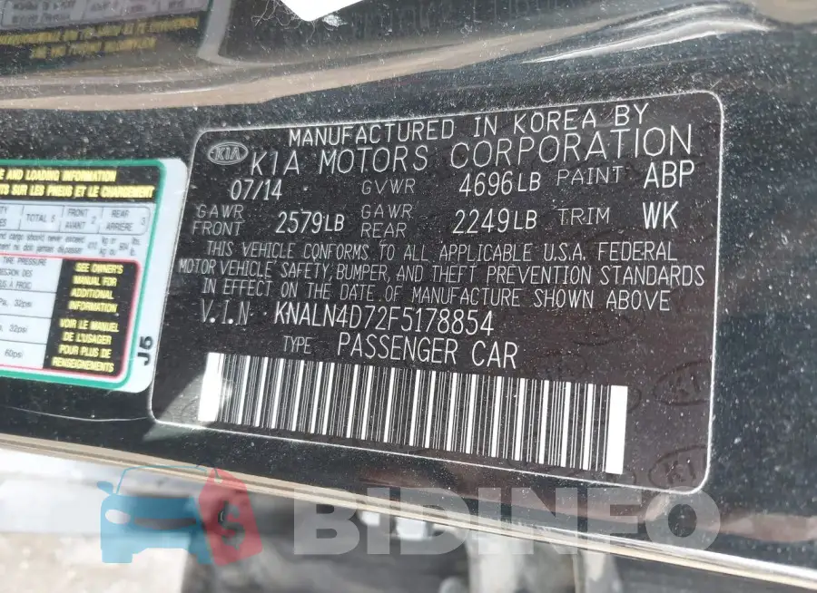KNALN4D72F5178854 Photo# 9
