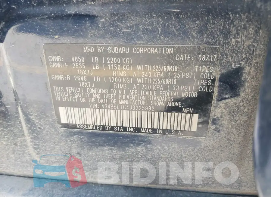 4S4BSETC4J3225992 Photo# 9