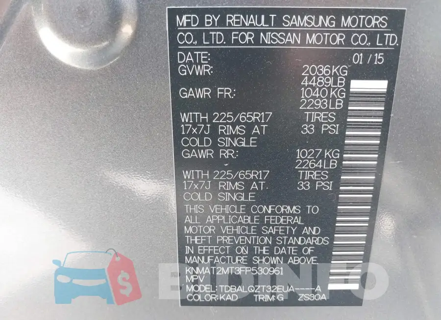 KNMAT2MT3FP530961 Photo# 9