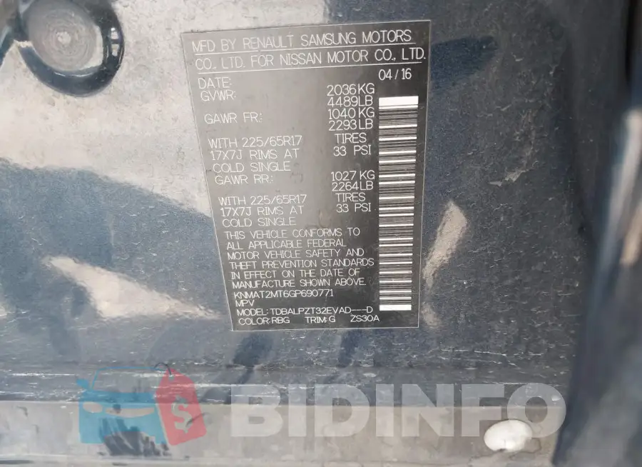 KNMAT2MT6GP690771 Photo# 9