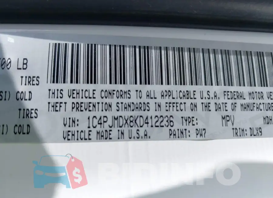 1C4PJMDX8KD412236 Photo# 9
