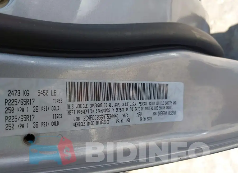 3C4PDCBG6HT534441 Photo# 9