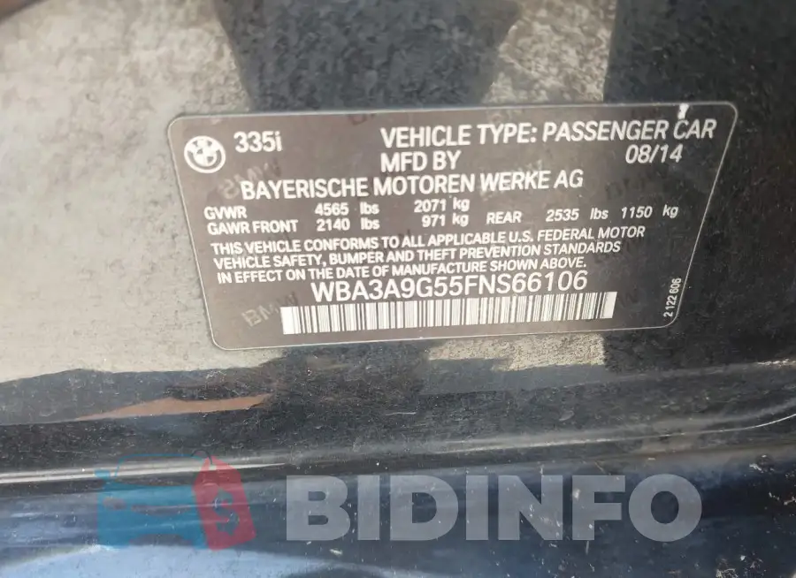 WBA3A9G55FNS66106 Photo# 9
