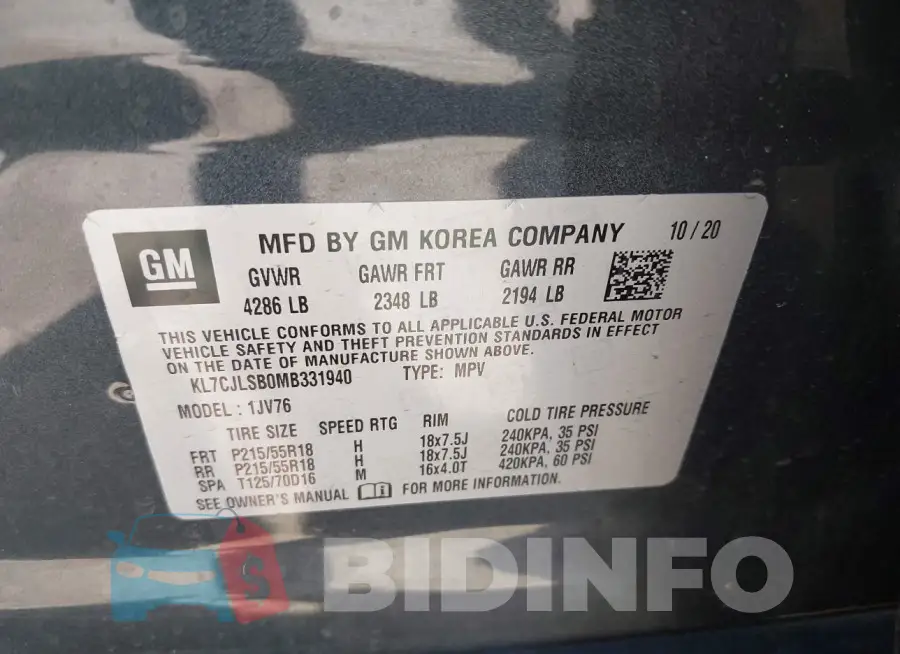 KL7CJLSB0MB331940 Photo# 9
