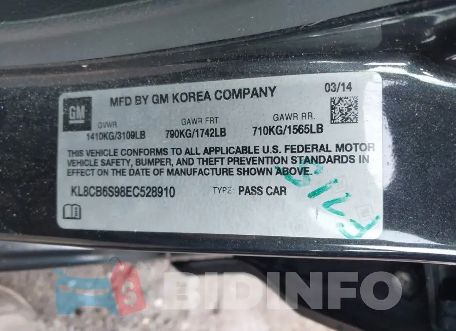 KL8CB6S98EC528910 Photo# 9
