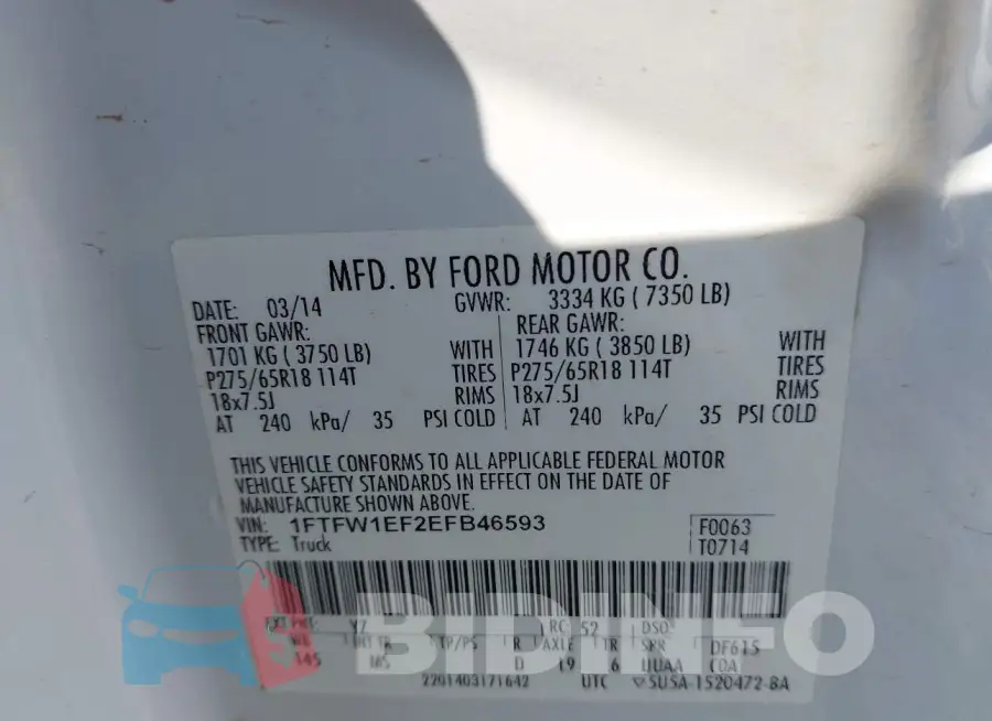 1FTFW1EF2EFB46593 Photo# 9