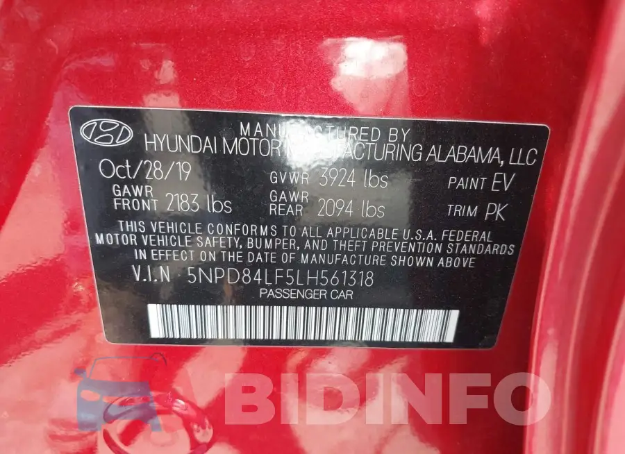 5NPD84LF5LH561318 Photo# 9