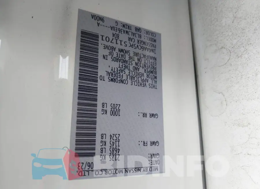 1N4AA6CV5PC511701 Photo# 9