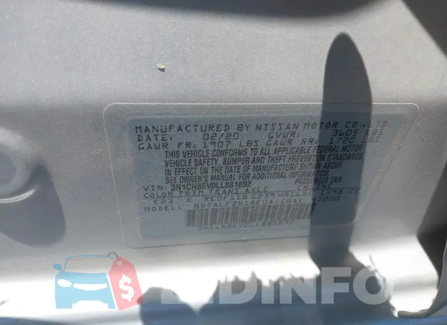 3N1CN8EV0LL881892 Photo# 9