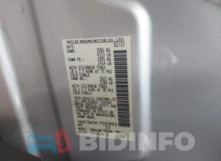 5N1BT3BA3PC792995 Photo# 9