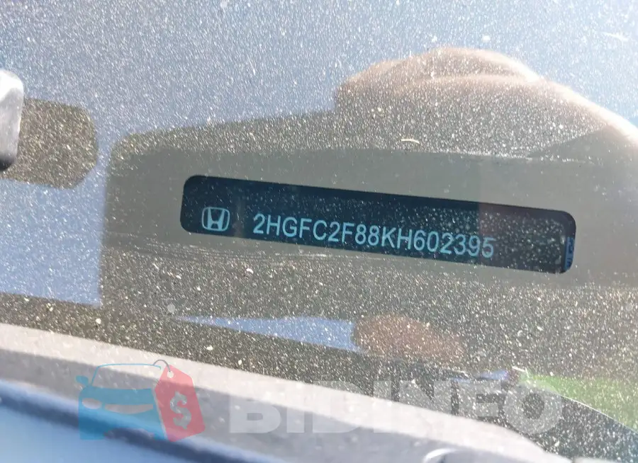 2HGFC2F88KH602395 Photo# 9