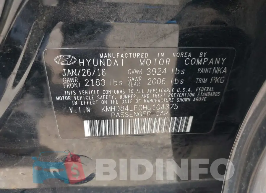 KMHD84LF0HU104375 Photo# 9