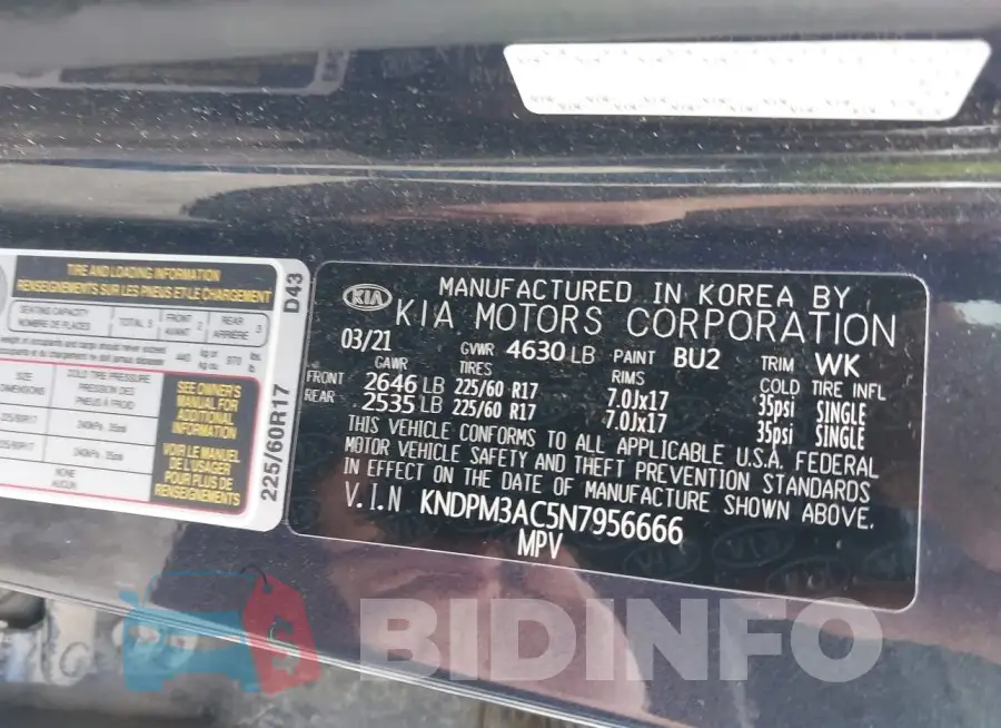 KNDPM3AC5N7956666 Photo# 9