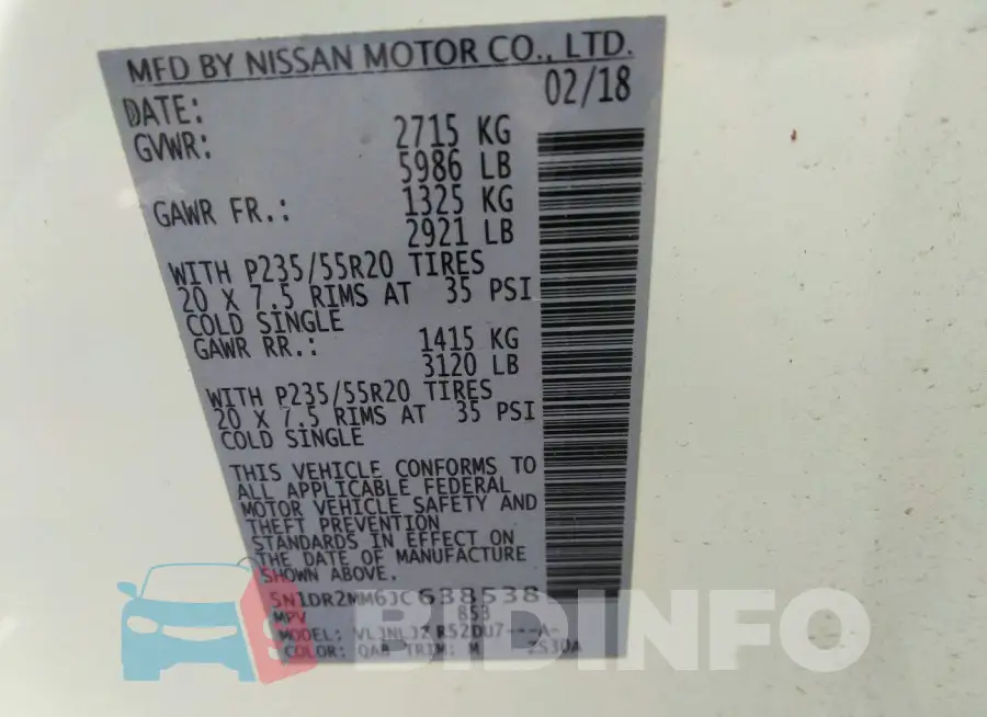 5N1DR2MM6JC638538 Photo# 9