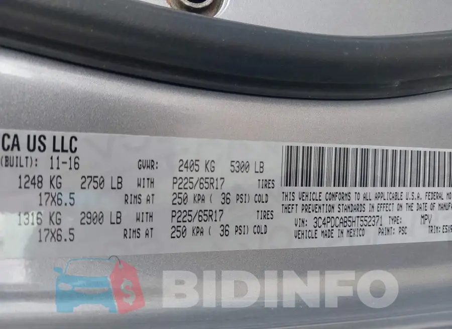 3C4PDCAB5HT552371 Photo# 9