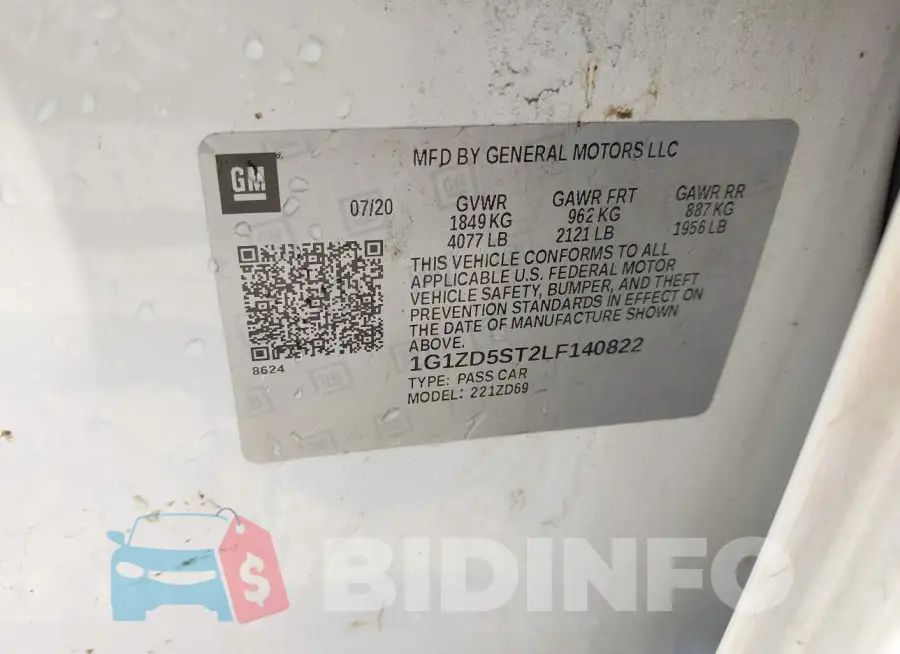 1G1ZD5ST2LF140822 Photo# 9