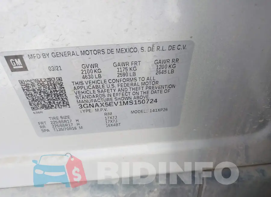 3GNAX5EV1MS150724 Photo# 9