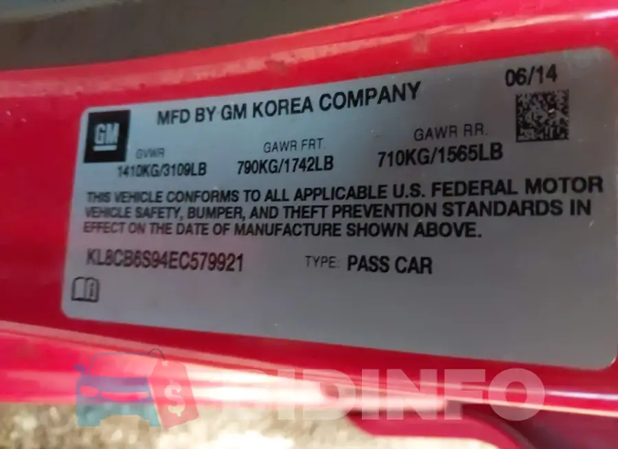 KL8CB6S94EC579921 Photo# 9