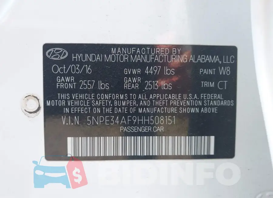5NPE34AF9HH508151 Photo# 9