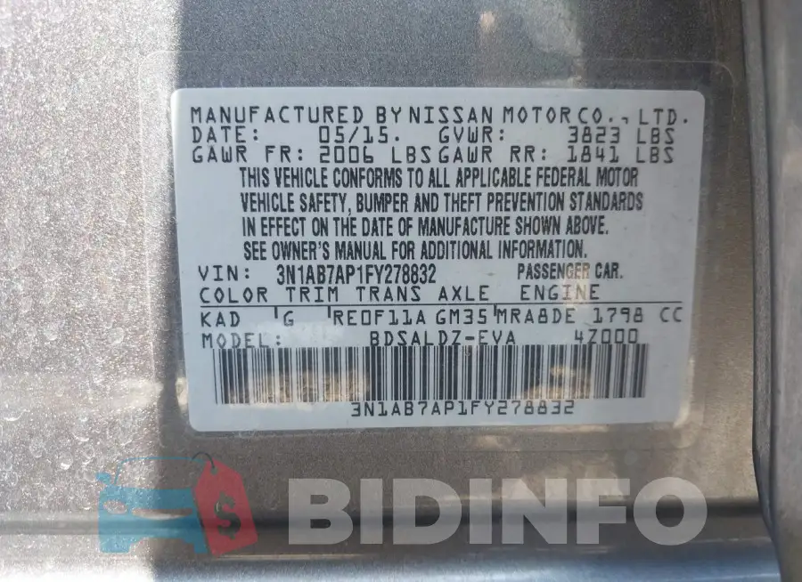 3N1AB7AP1FY278832 Photo# 9