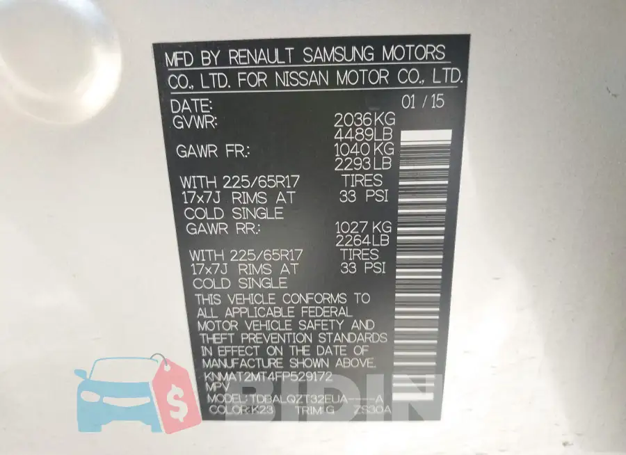 KNMAT2MT4FP529172 Photo# 9