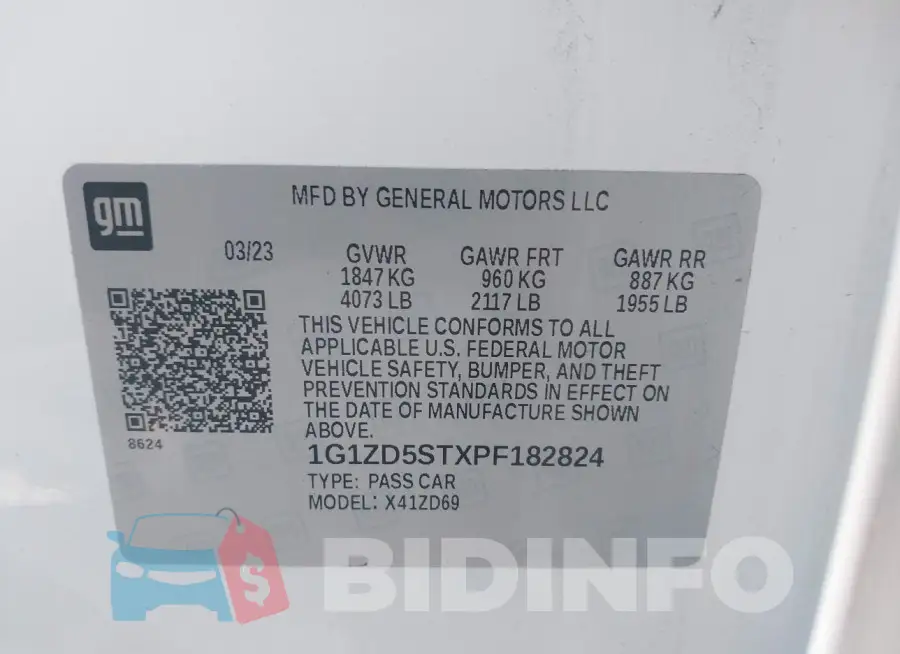 1G1ZD5STXPF182824 Photo# 9