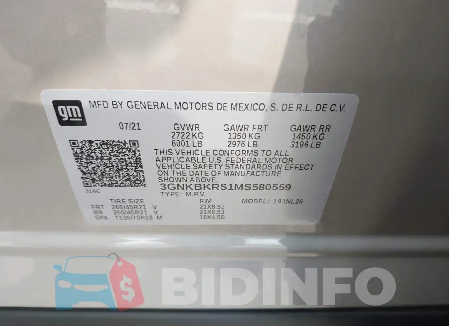 3GNKBKRS1MS580559 Photo# 9