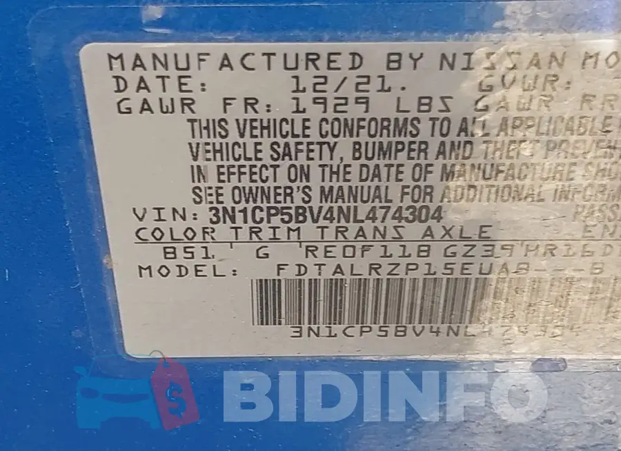 3N1CP5BV4NL474304 Photo# 9