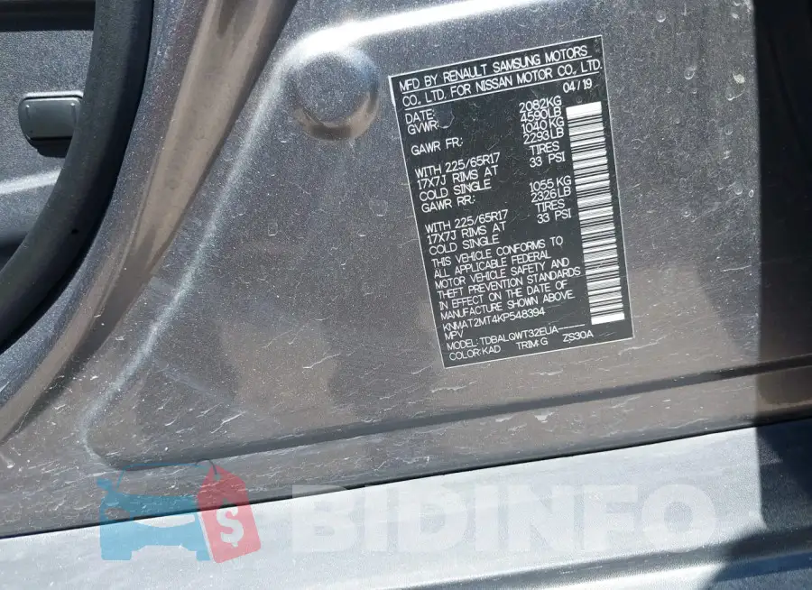 KNMAT2MT4KP548394 Photo# 9