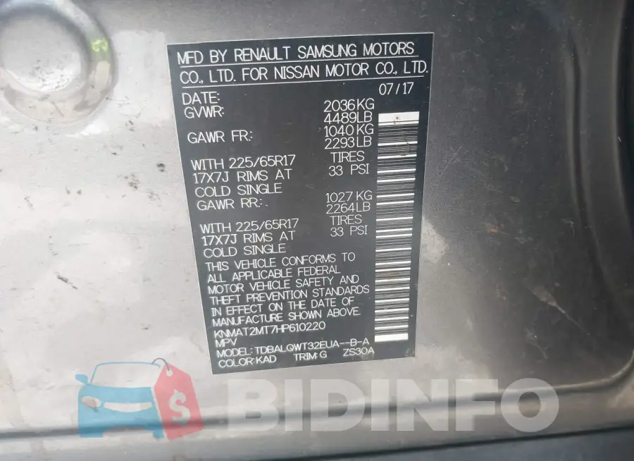 KNMAT2MT7HP610220 Photo# 9