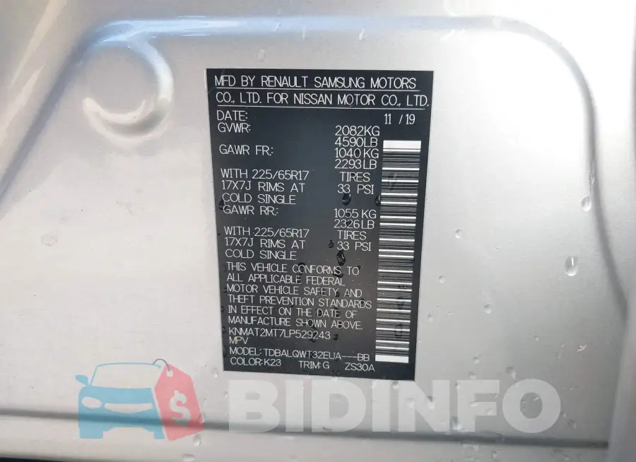 KNMAT2MT7LP529243 Photo# 9