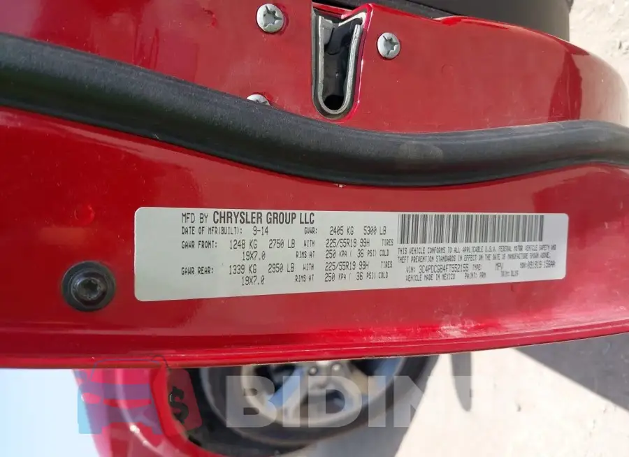 3C4PDCGB4FT552155 Photo# 9