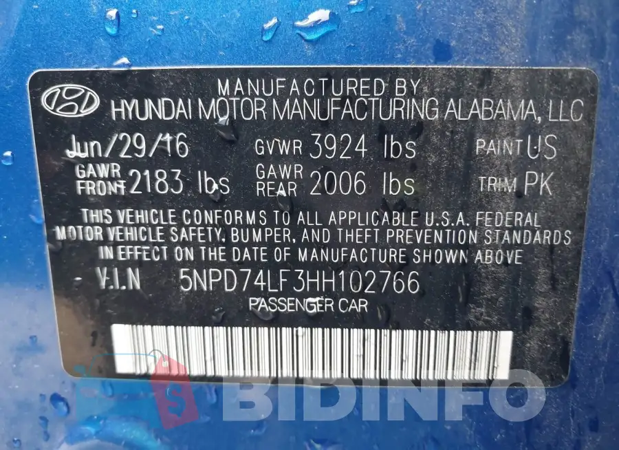 5NPD74LF3HH102766 Photo# 9