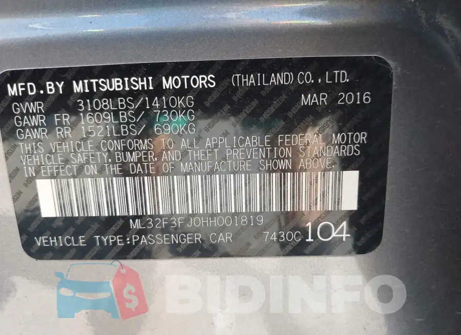 ML32F3FJ0HH001819 Photo# 9