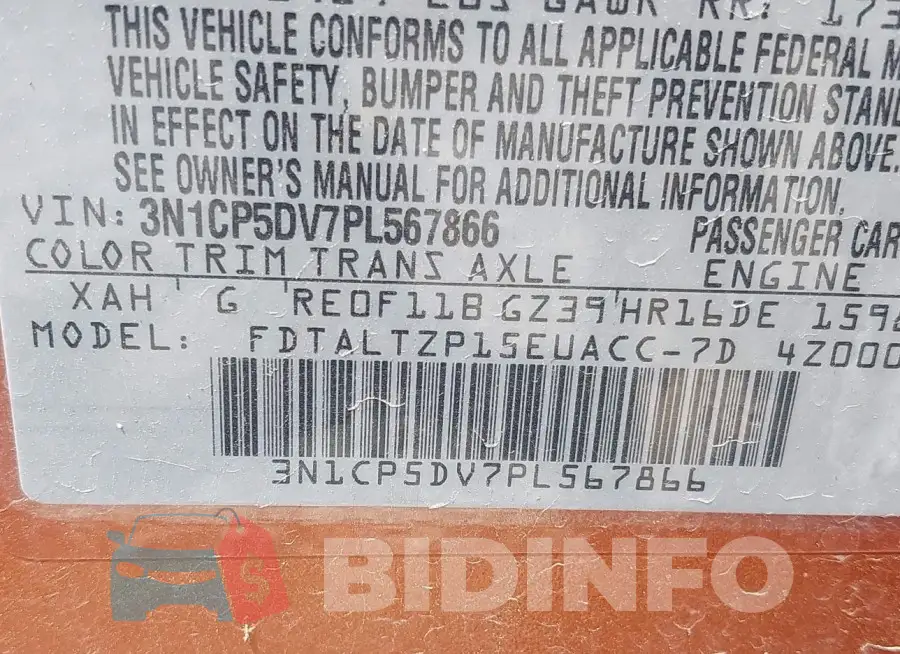3N1CP5DV7PL567866 Photo# 9