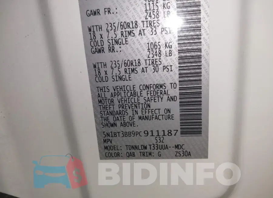 5N1BT3BB9PC911187 Photo# 9