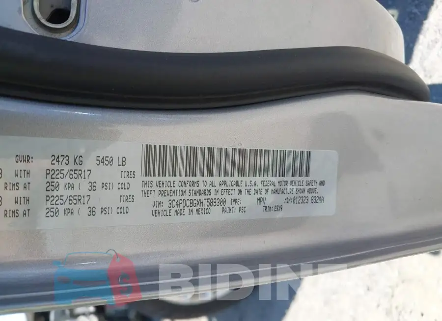 3C4PDCBGXHT589300 Photo# 9