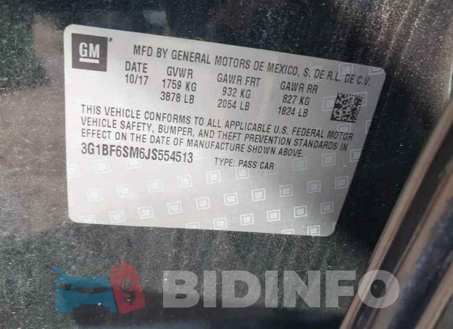 3G1BF6SM6JS554513 Photo# 9