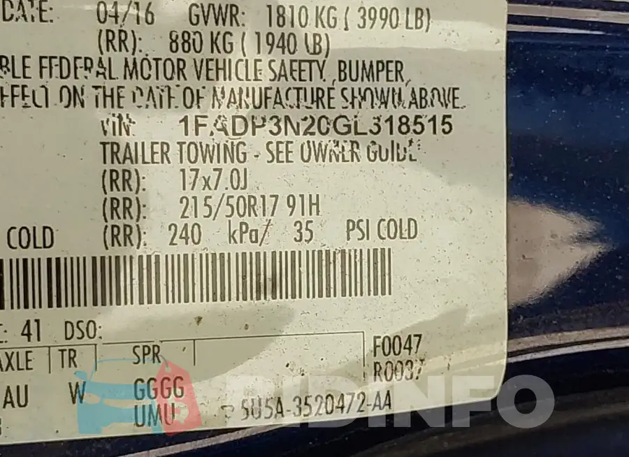 1FADP3N20GL318515 Photo# 9