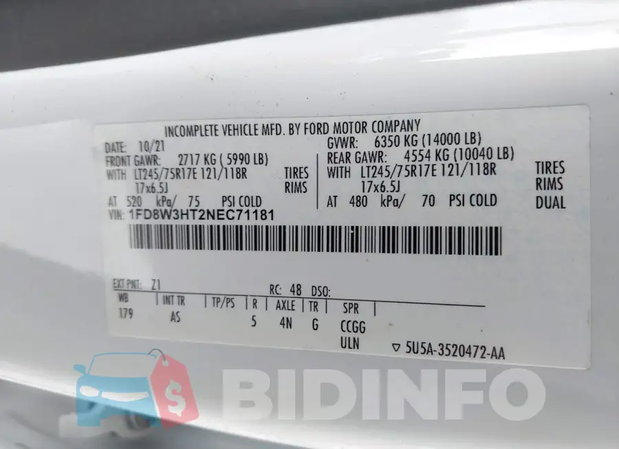 1FD8W3HT2NEC71181 Photo# 8