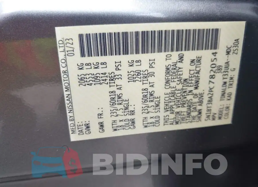 5N1BT3BA2PC782054 Photo# 9